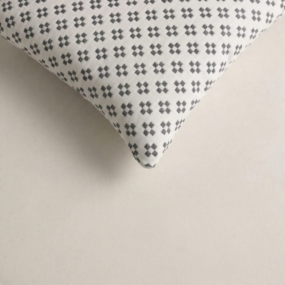 Lot de 2 housses de coussin en coton bleu marine 45x45 cm — vue 4