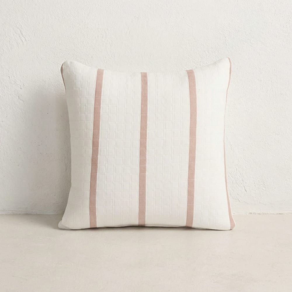 Lot de 2 housses de coussin en coton rose 45x45 cm