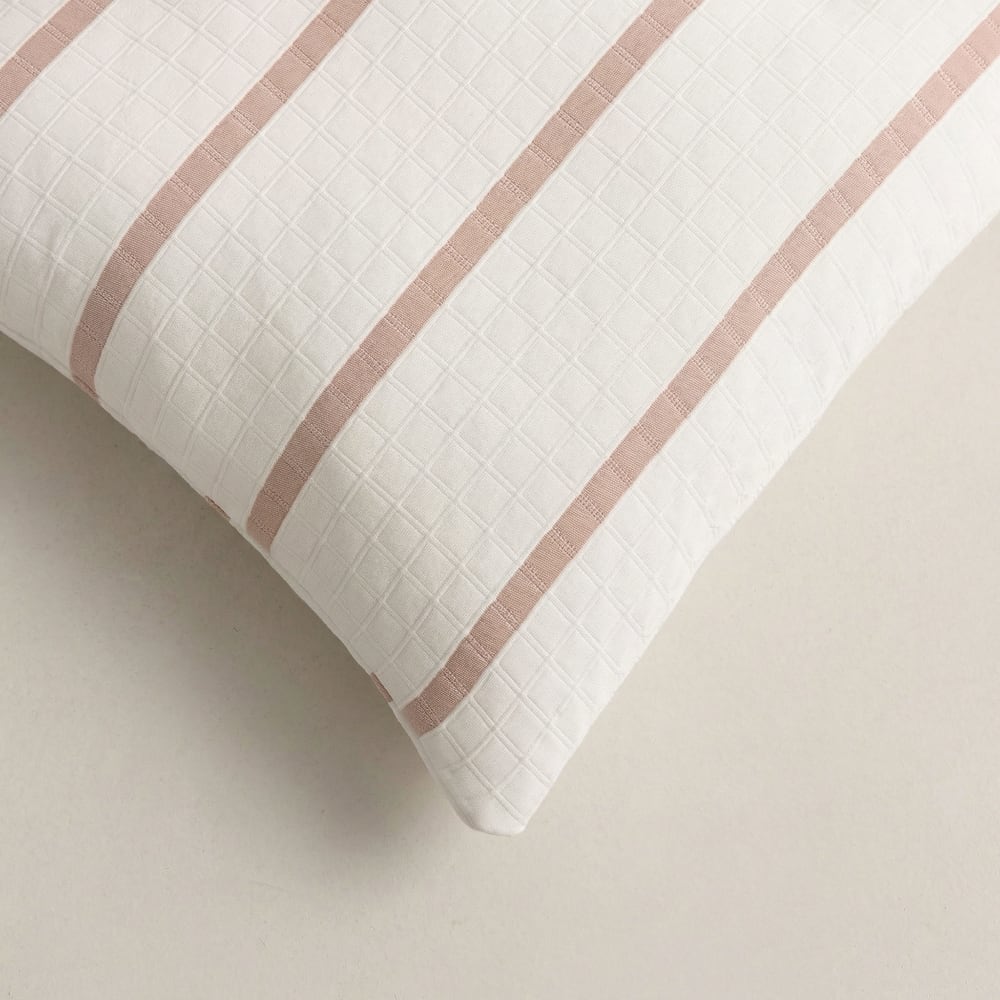 Lot de 2 housses de coussin en coton rose 45x45 cm — vue 4
