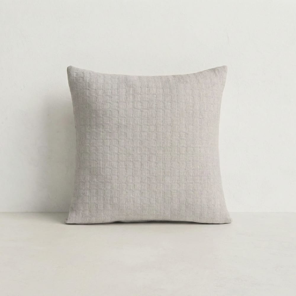 Lot de 2 housses de coussin en coton gris clair 45x45 cm