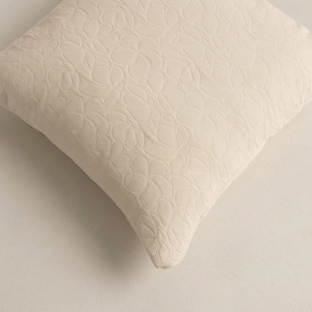 Lot de 2 housses de coussin en coton écru 45x45 cm — vue 4