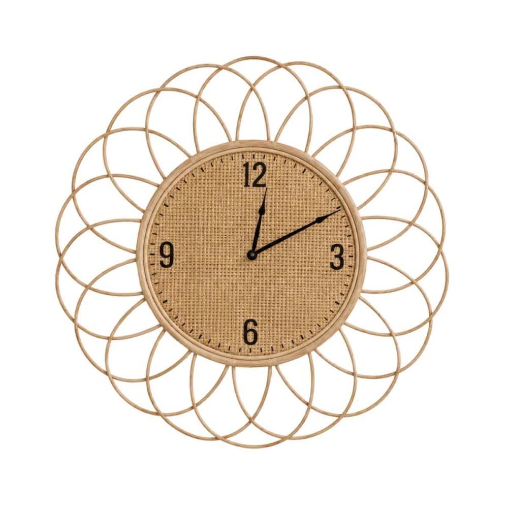 Horloge en rotin 60cm