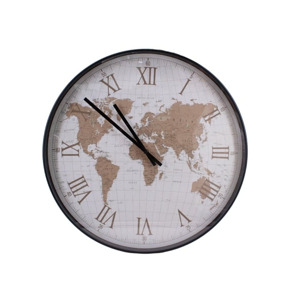 Horloge planisphère vitrée 50cm Horloge planisphère vitrée 50cm