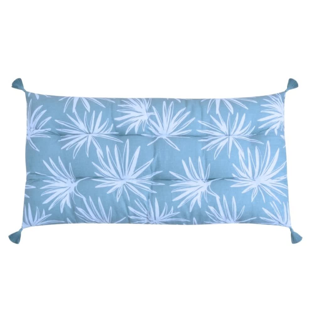Matelas en tissu déperlant et anti-uv fleuri bleu 60x120cm Matelas en tissu déperlant et anti-uv fleuri bleu 60x120cm