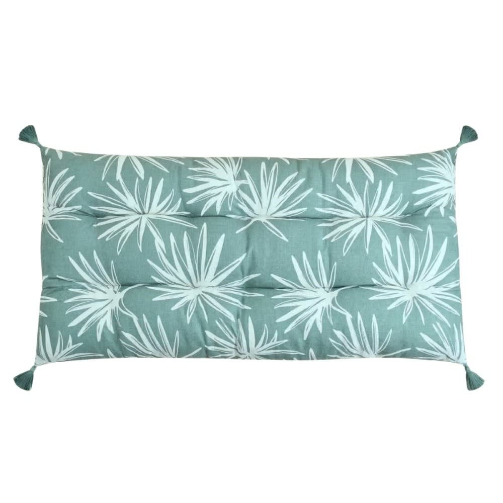 Matelas en tissu déperlant et anti-uv fleuri vert 60x120cm Matelas en tissu déperlant et anti-uv fleuri vert 60x120cm