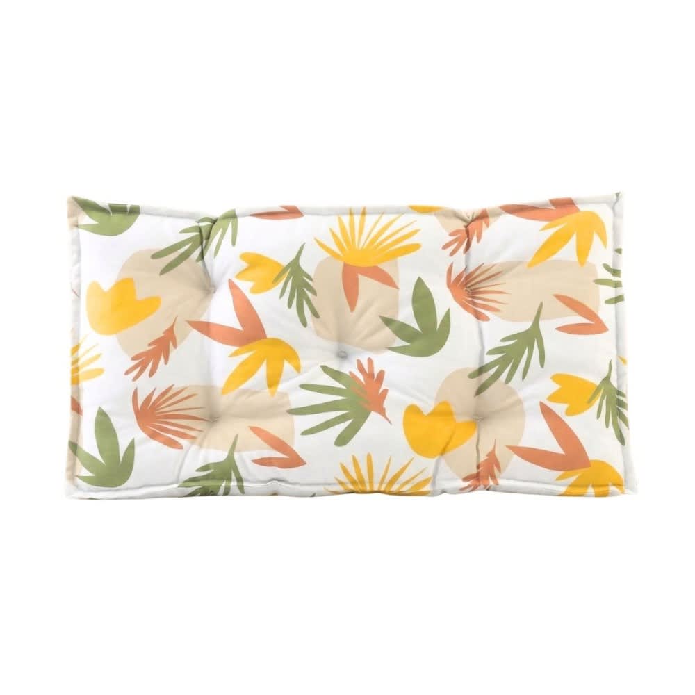 Matelas de sol en tissu déperlant imprimé fleurs jaunes 110x70cm