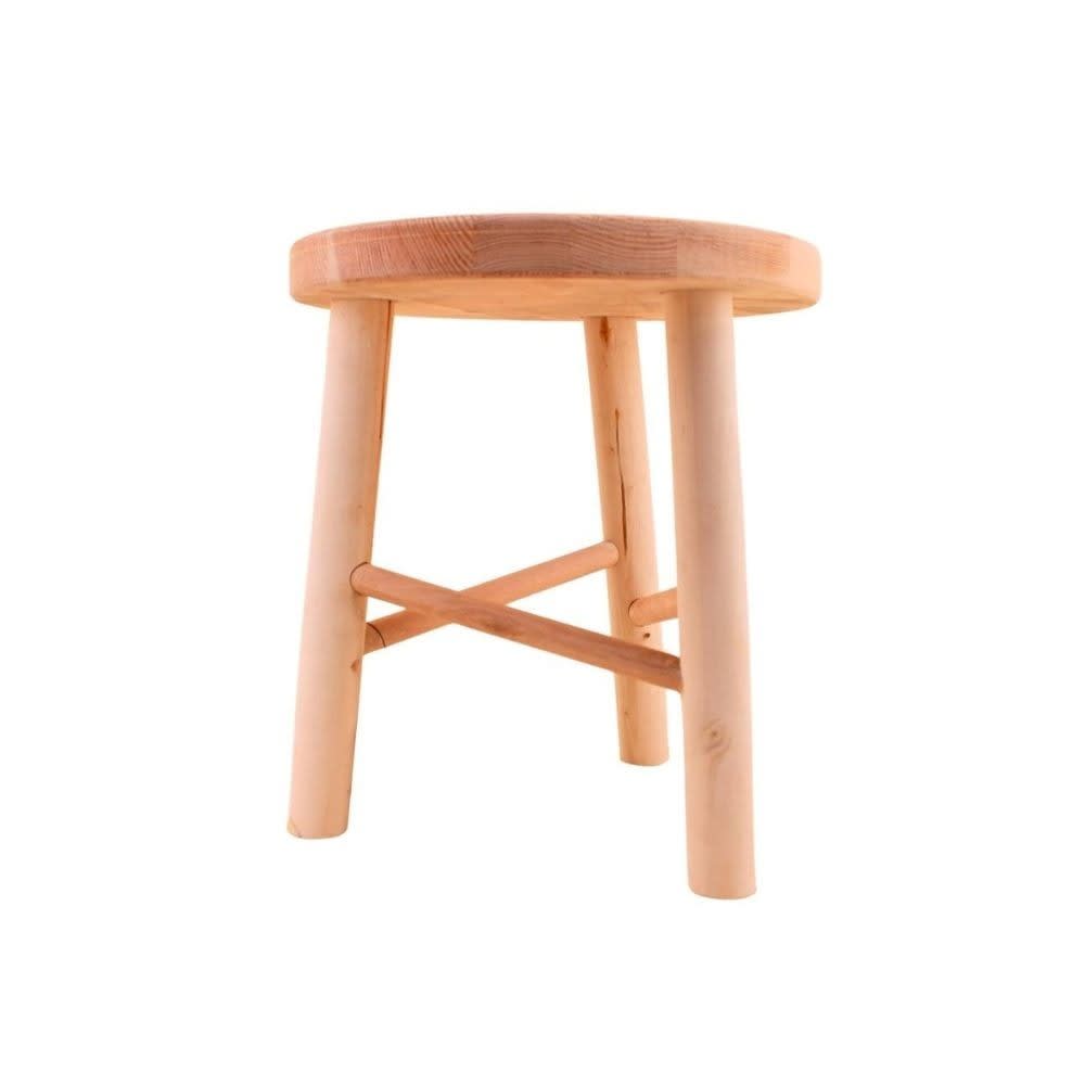 Tabouret en bois clair d30x33cm