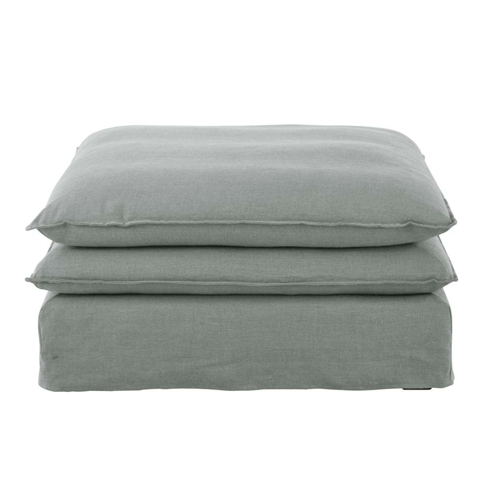 Pouf pour canapé modulable - lin clair