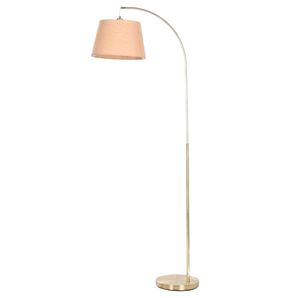 lampadaire en acier doré