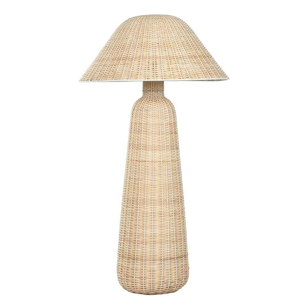 Lampadaire en rotin beige 60x60x109 cm — vue 3