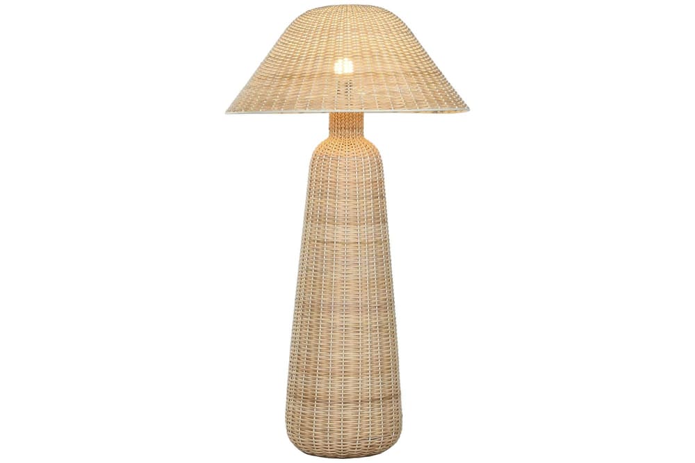 Lampadaire en rotin beige 60x60x109 cm — vue 4