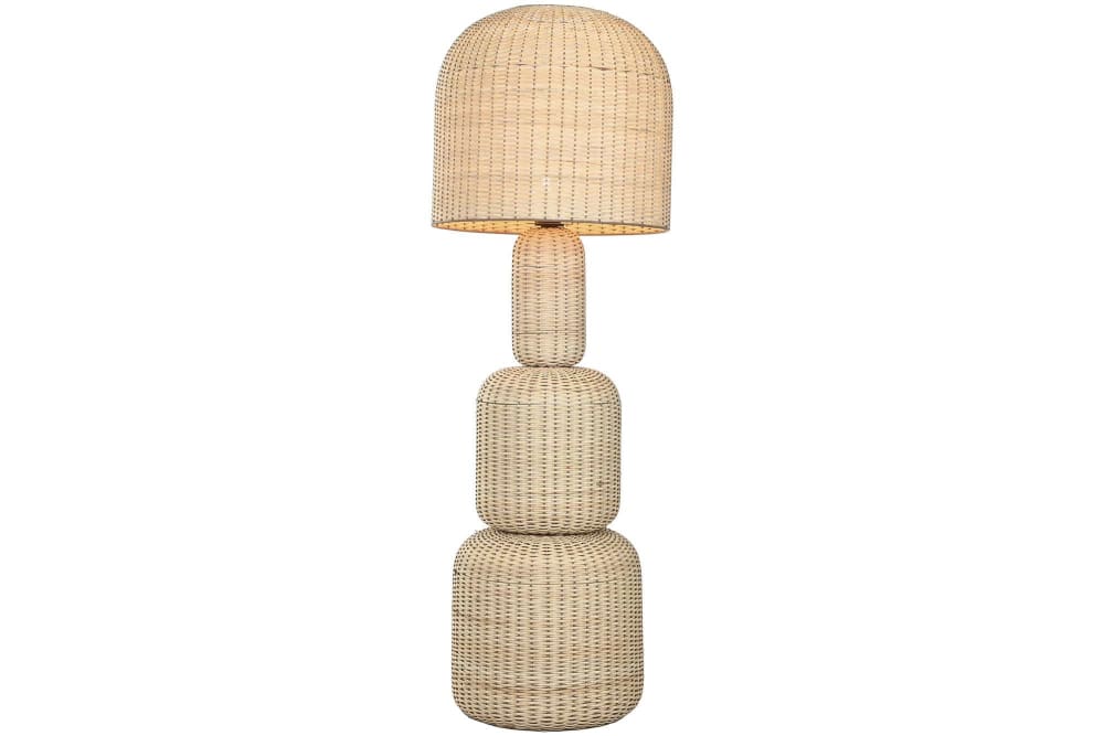 Lampadaire en rotin beige 50x50x148 cm — vue 4