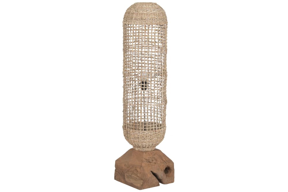 Lampadaire en teck et - main