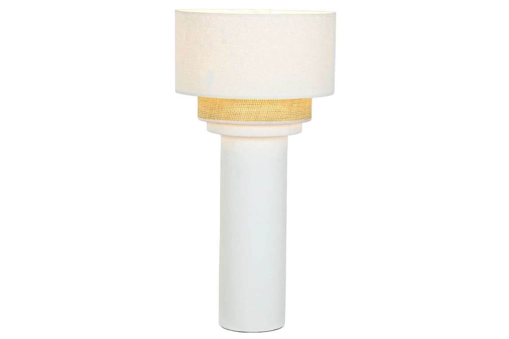 Lampadaire en céramique blanc 42x42x85 cm — vue 4