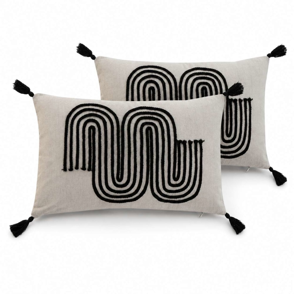 Lot 2 coussins en coton - 50x30