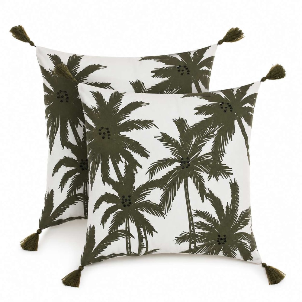 Lot 2 coussins en coton - 45x45