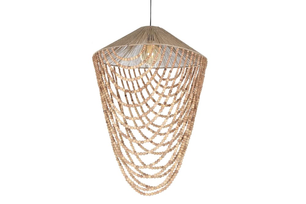 plafonnier en jute et