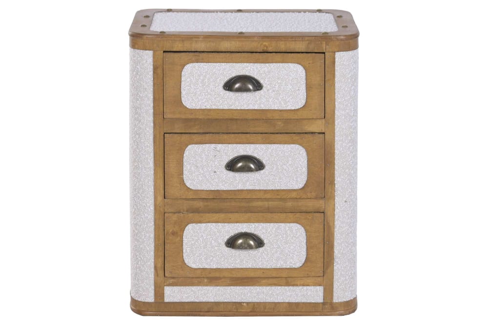 commode en bois blanc