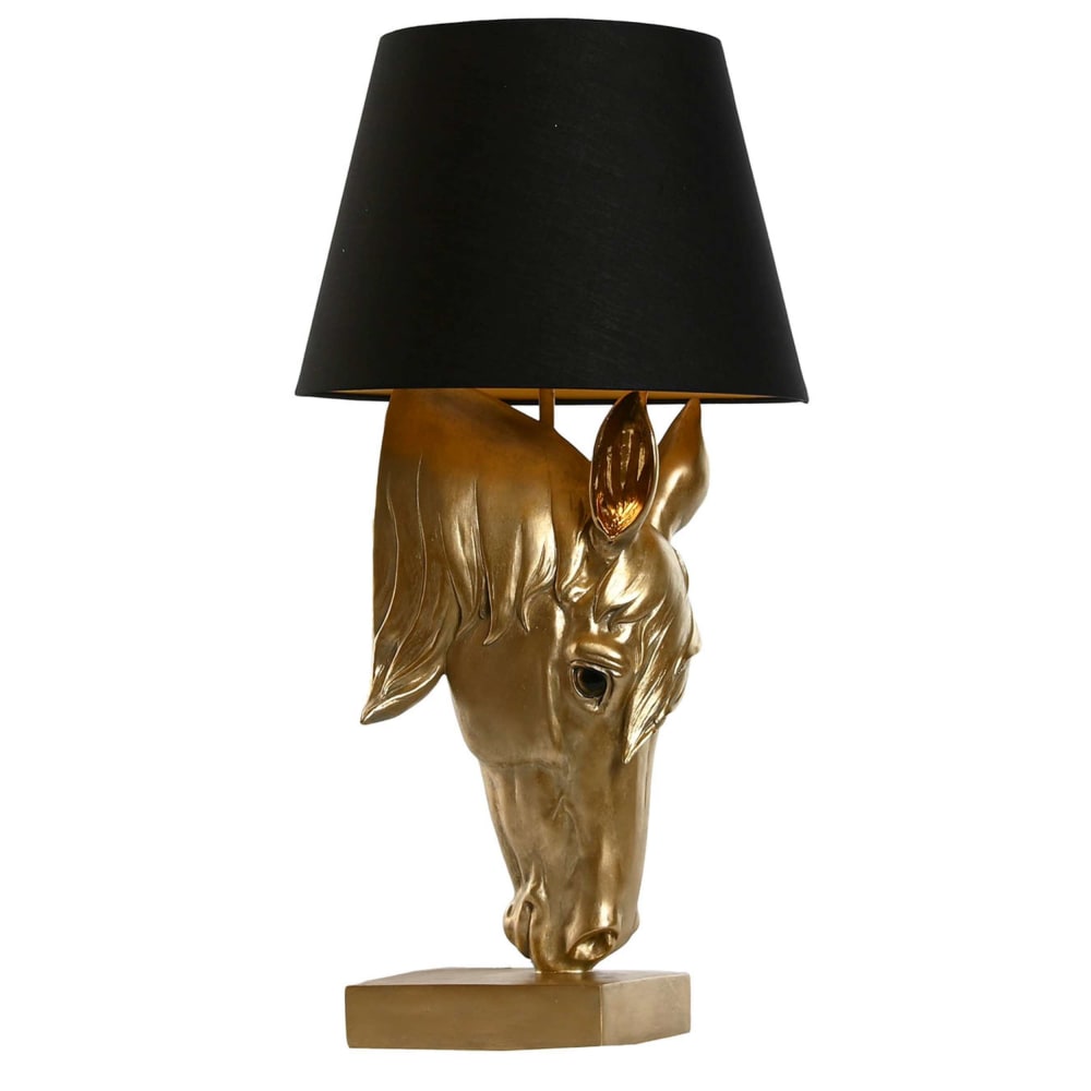 Lampe cheval en résine