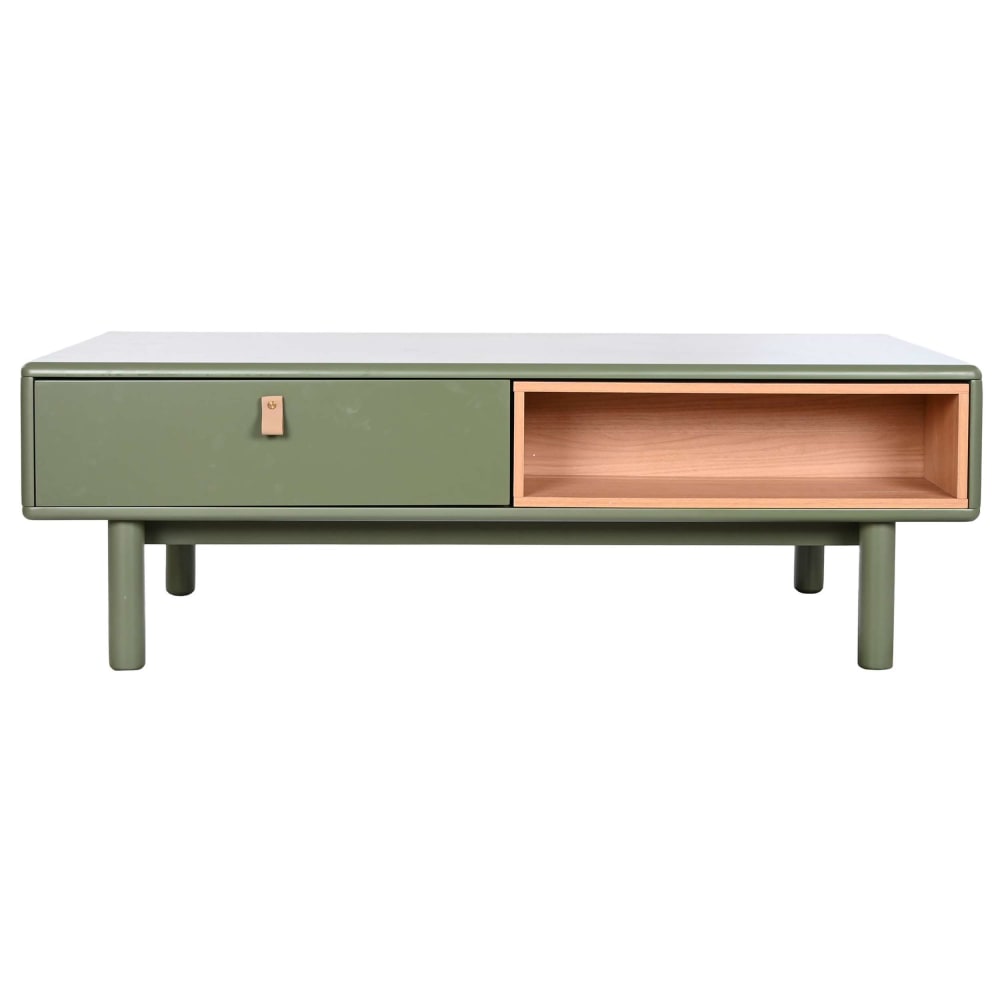 Table basse en panneau de particules vert 120x60x40 cm