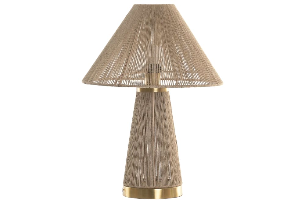 lampe en rotin marron