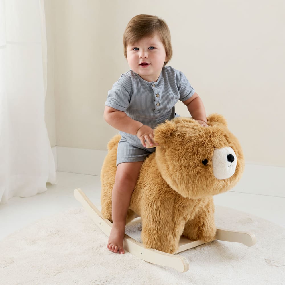 Cheval à bascule en polyester marron (Petite Amélie) - Image 1