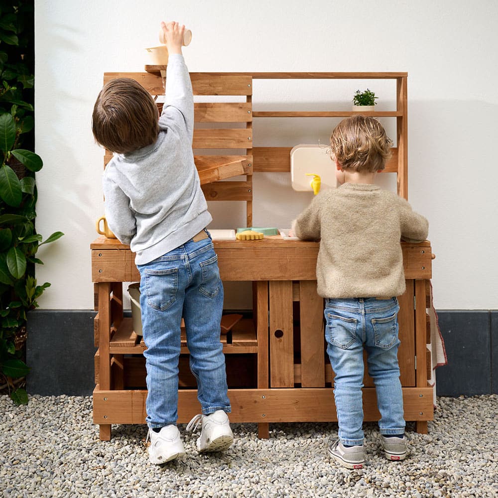 Cuisine extérieure enfant en bois marron (Petite Amélie) - Image 1