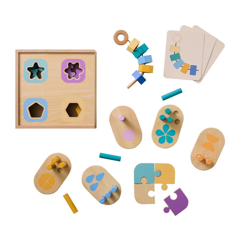 Petite Amélie - Coffret de jouets montessori en bois multicolore