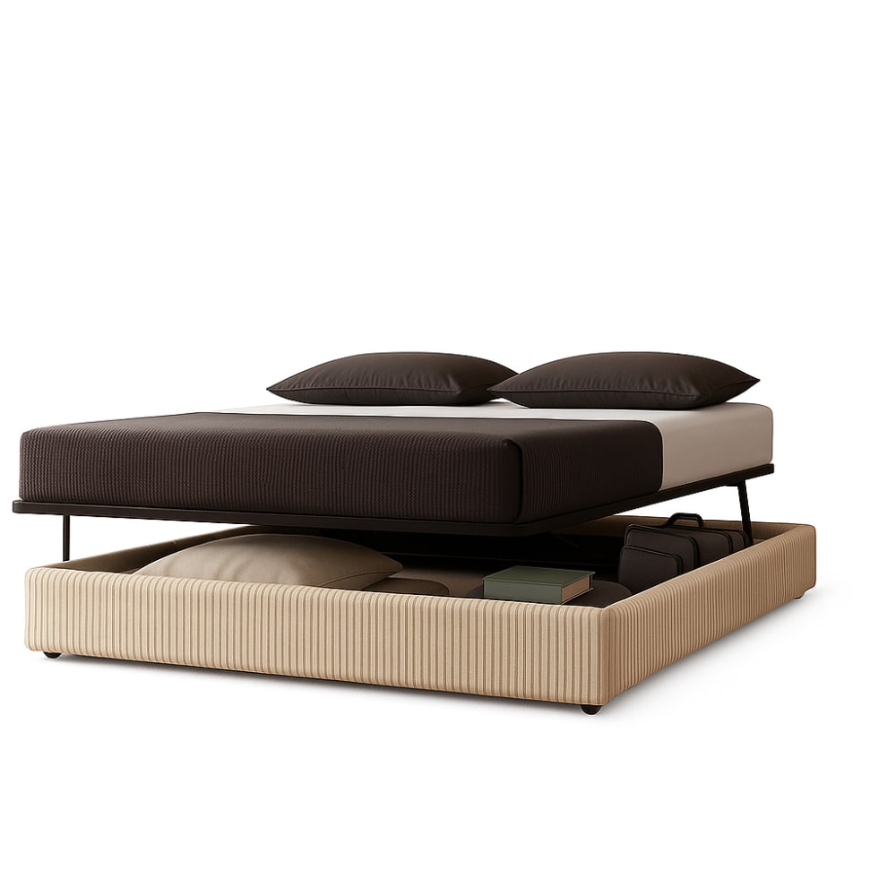 Lit coffre sable avec