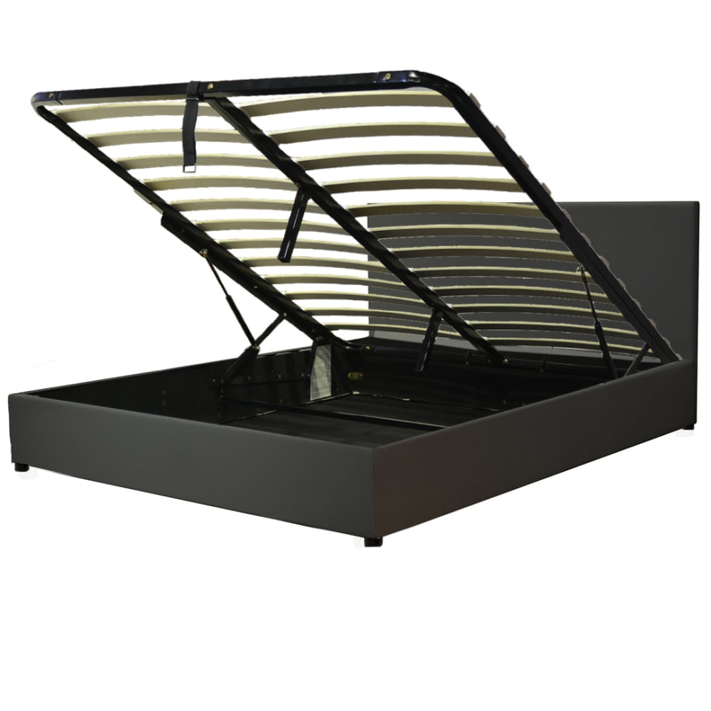Lit coffre en simili - cuir