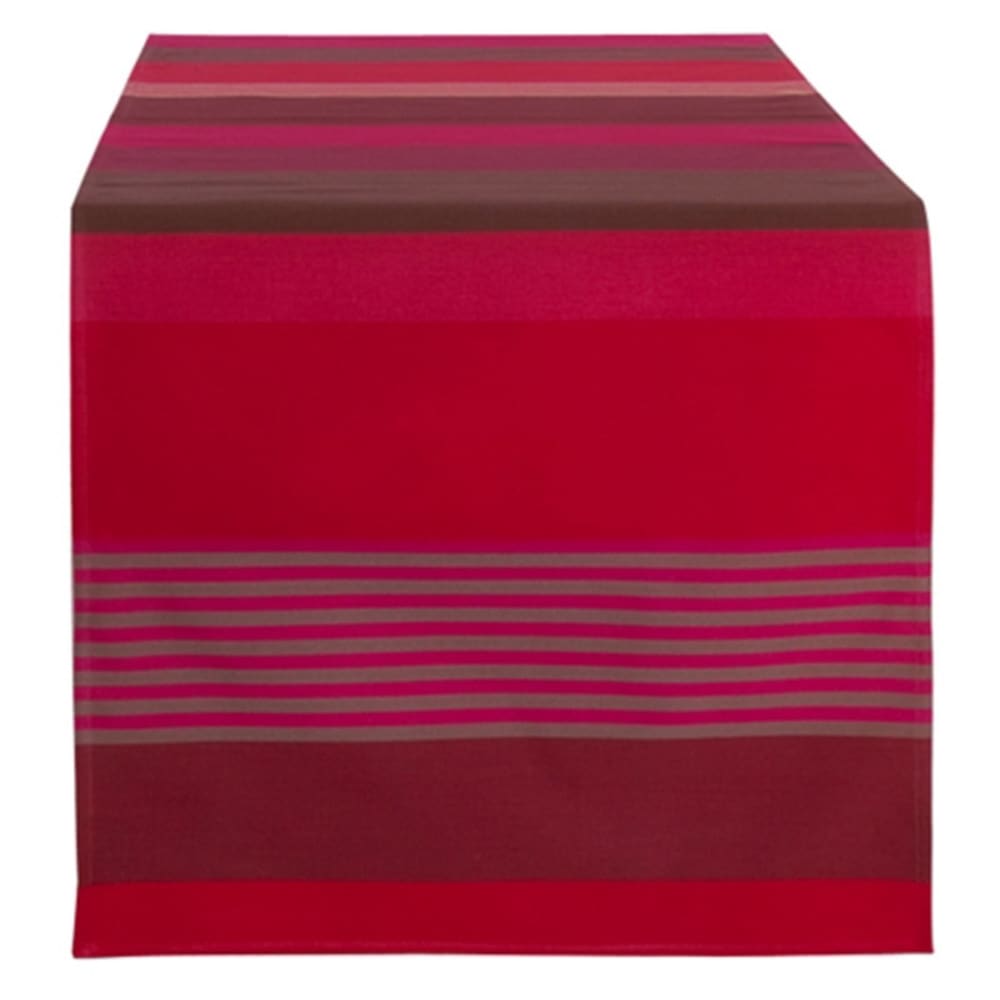 Chemin de table en coton rouge 180x50 cm