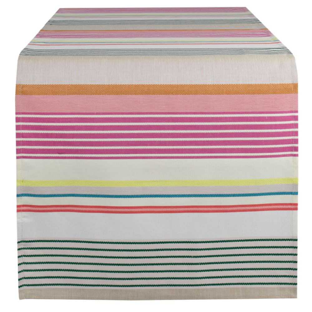 Chemin de table en coton multicolore 170x50 cm