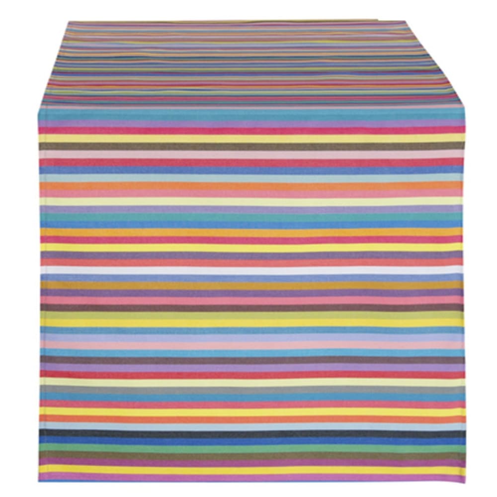 Chemin de table en coton multicolore 160x50 cm