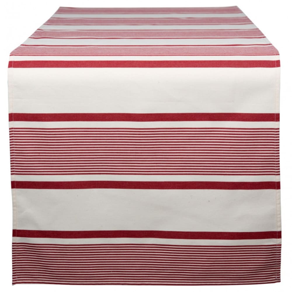 Chemin de table en coton rouge 170x50 cm