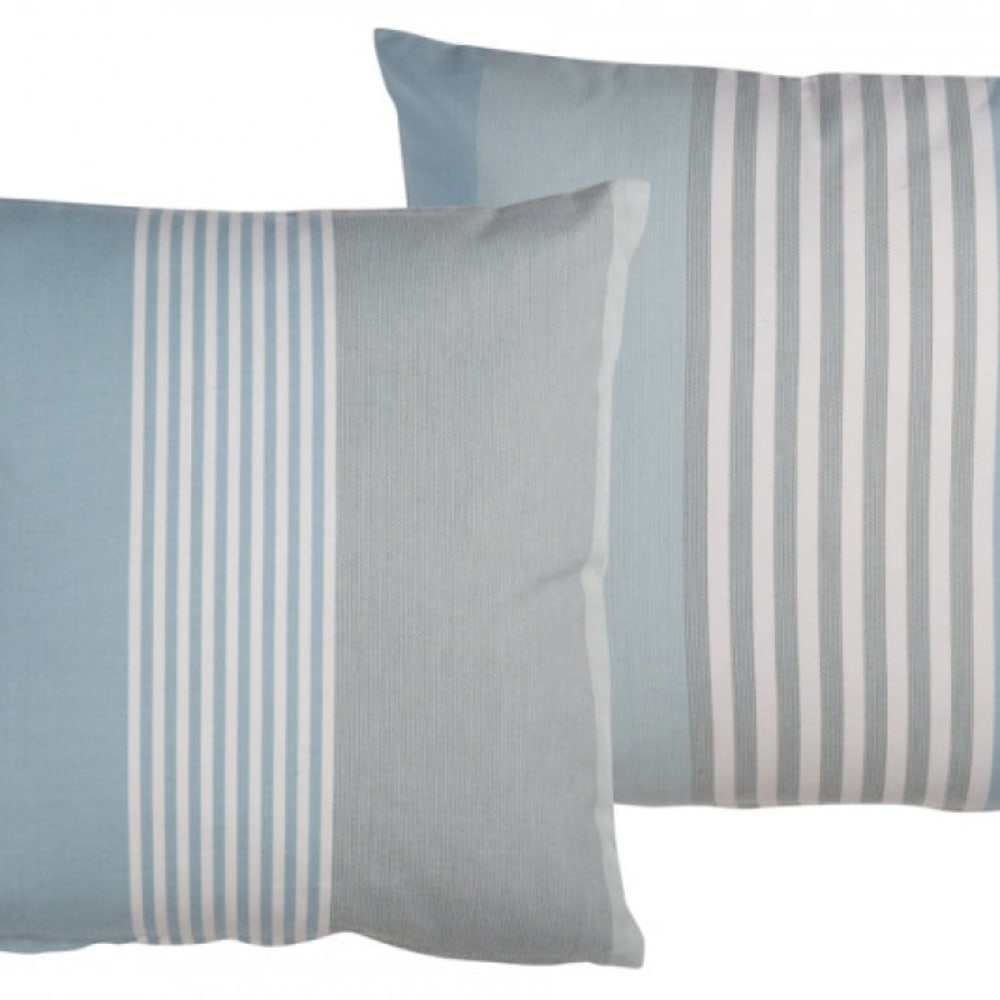 Tissage de Luz Kissenbezug aus blauer Baumwolle 50x35 cm - Baumwolle