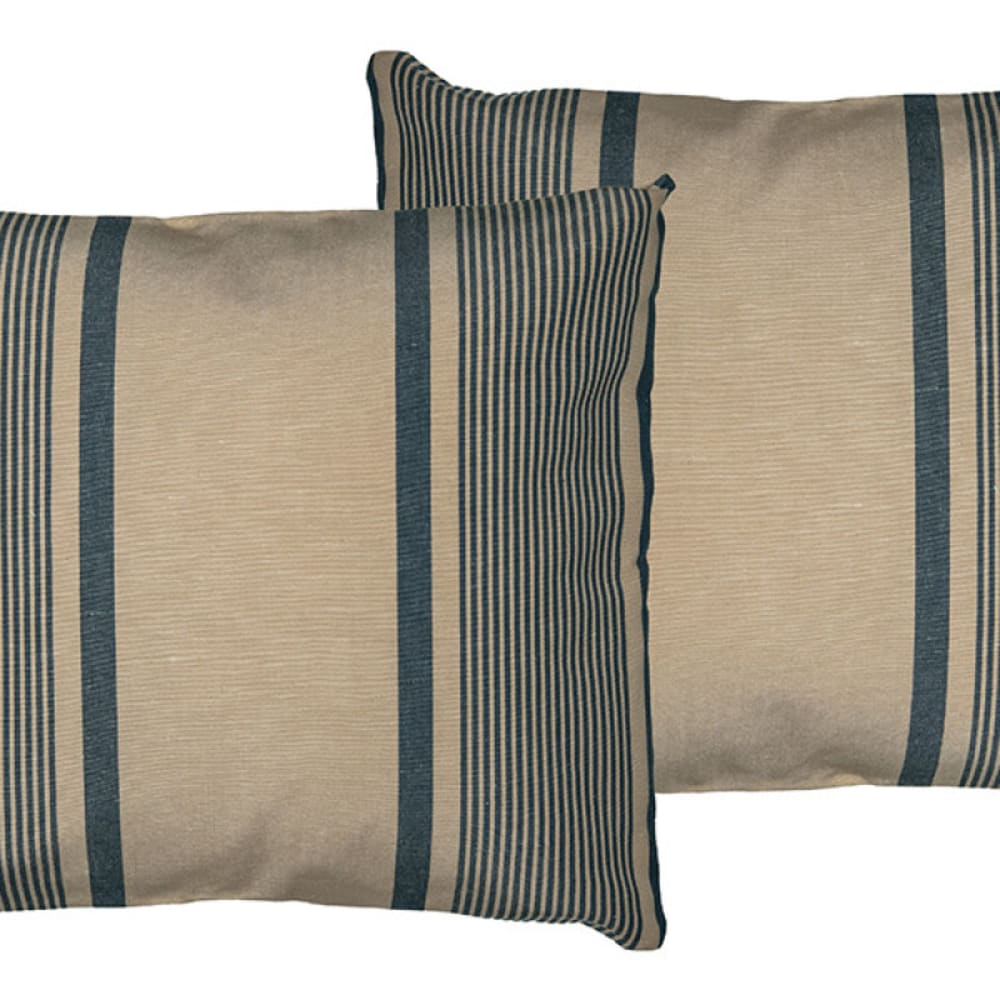 Tissage de Luz Kissenbezug aus Baumwolle und Leinen, Tintenblau 50x35 cm - Baumwolle