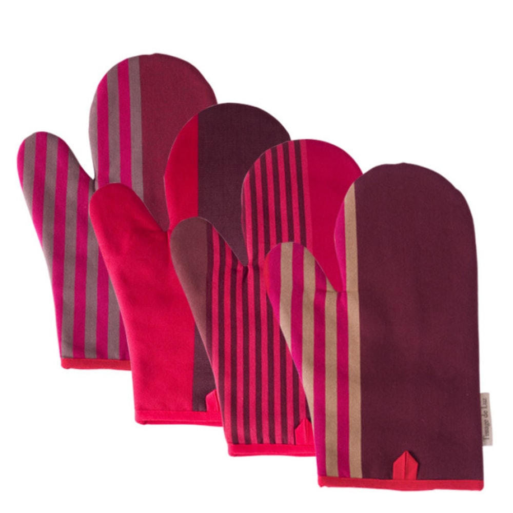 Tissage de Luz Handschuhe rot - Baumwolle