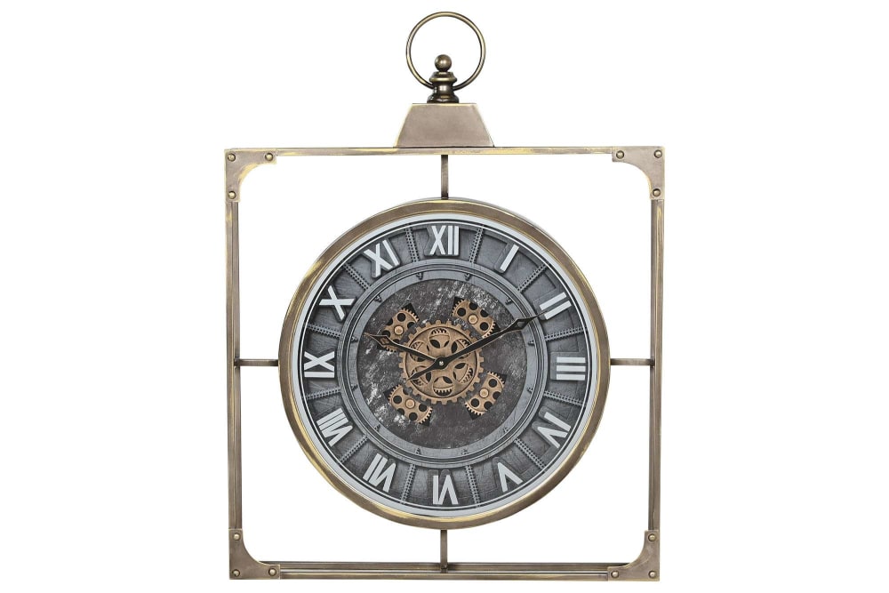 horloge murale noir et