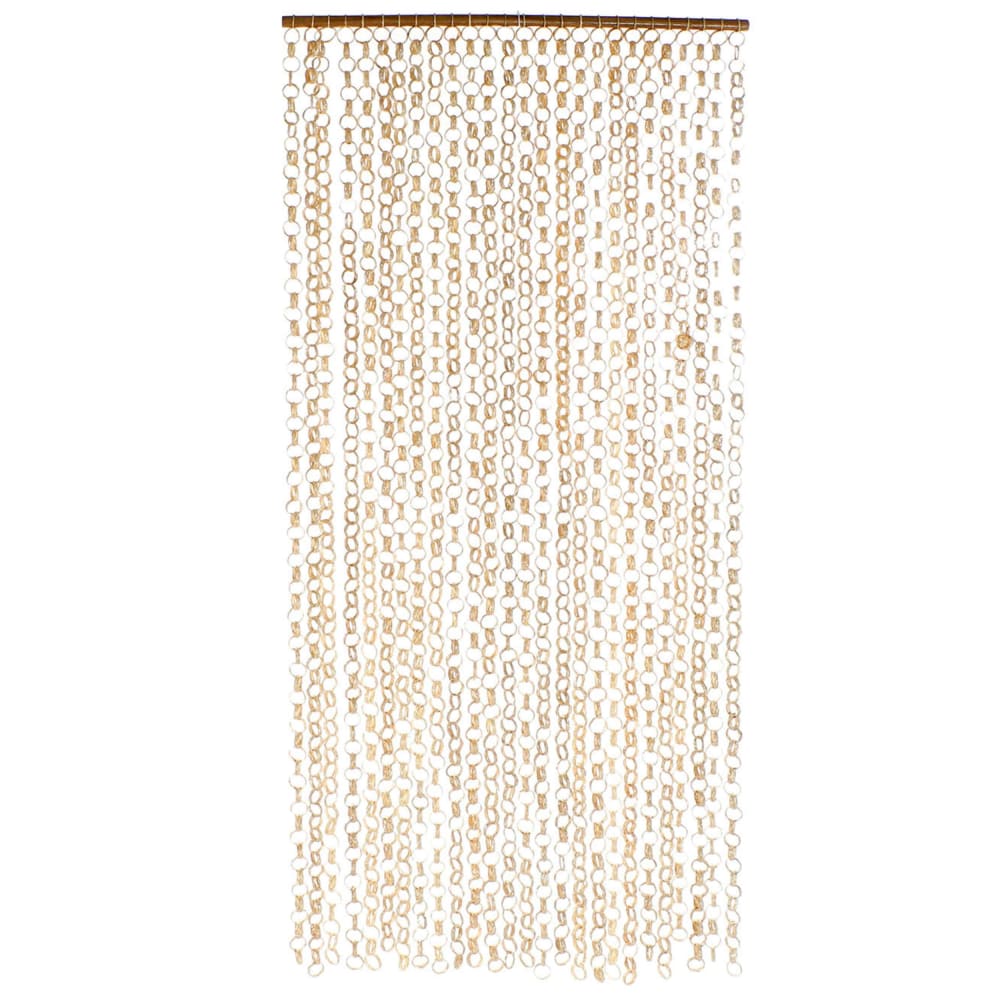 rideau en fibre marron