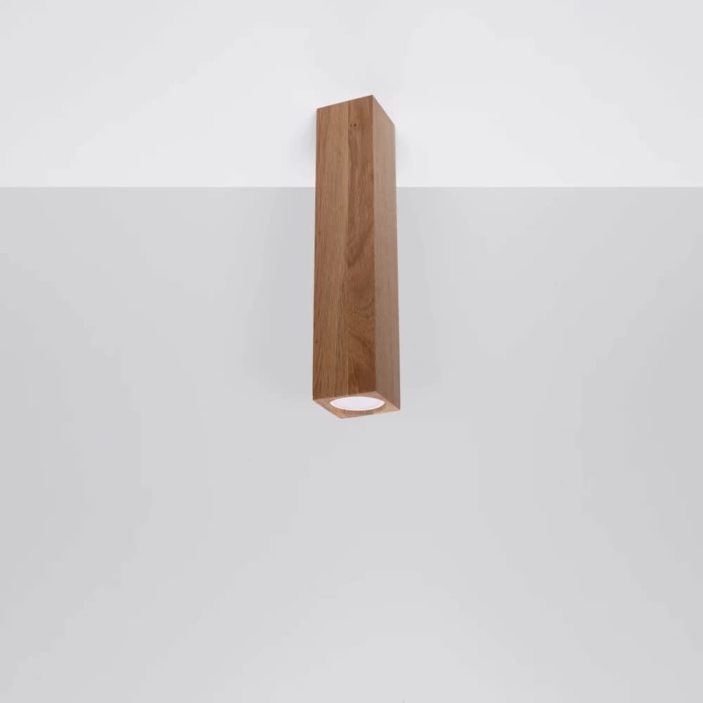 Rechteckiger Strahler aus Naturholz, 30 cm - Maisons Du Monde