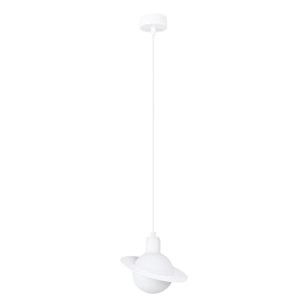 Weiße Pendelleuchte in Form des Saturn - Maisons Du Monde