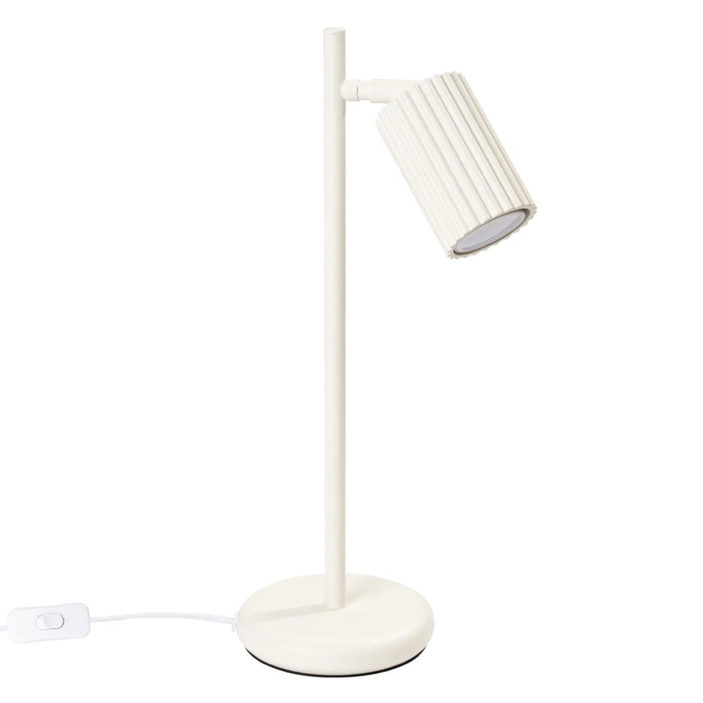Lampe de table beige au design moderne et à lumière réglable Lampe de table beige au design moderne et à lumière réglable