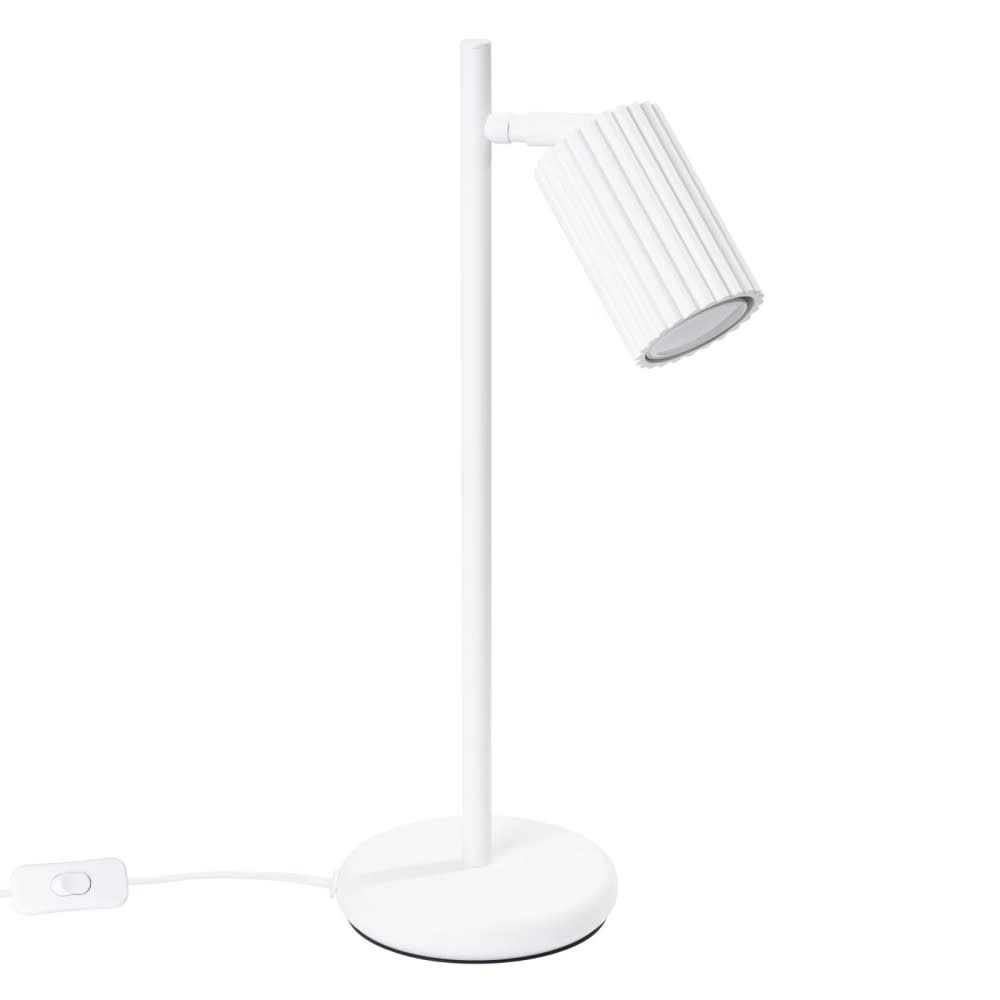Lampe de table blanche au design moderne et à lumière réglable Lampe de table blanche au design moderne et à lumière réglable