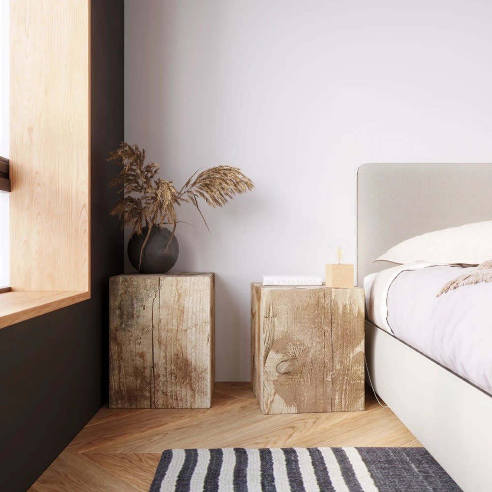 Tischleuchte Quadratische aus Naturholz - Maisons Du Monde