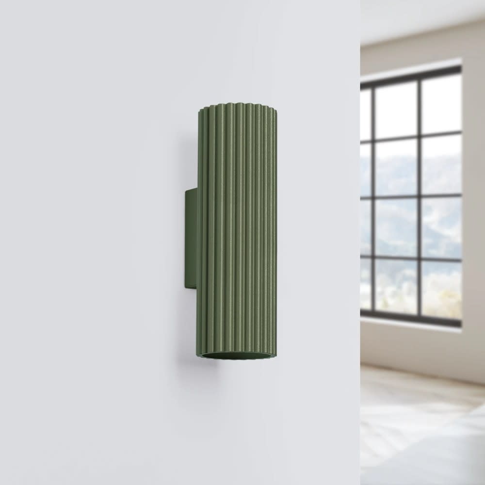 Wandleuchte aus Aluminium grün 2-flammig GU10 - Maisons Du Monde