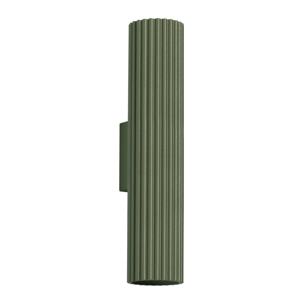 Applique murale en aluminium vert 2 lumières avec 2 spots orientables Applique murale en aluminium vert 2 lumières avec 2 spots orientables