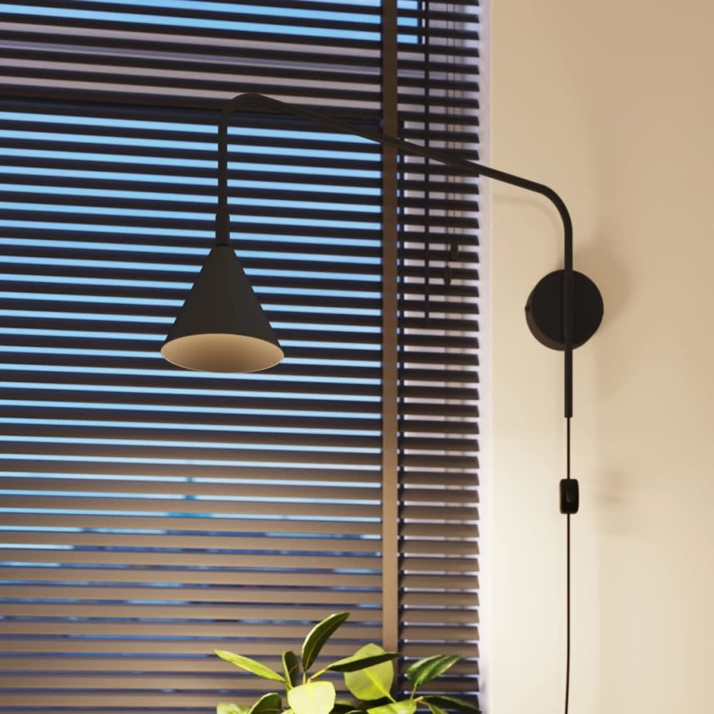 Wandleuchte aus Stahl schwarz linear E14 - Maisons Du Monde