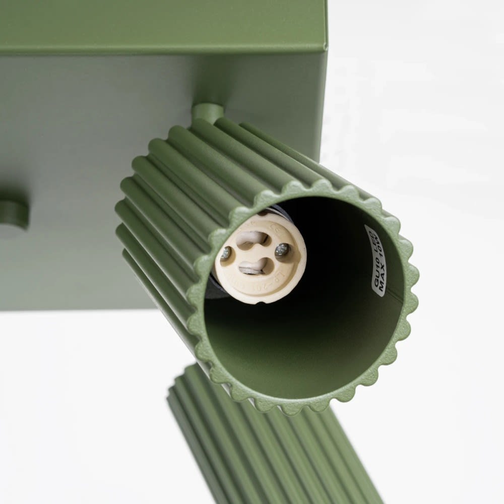 Plafonnier carré avec 4 spots verts orientables — vue 4