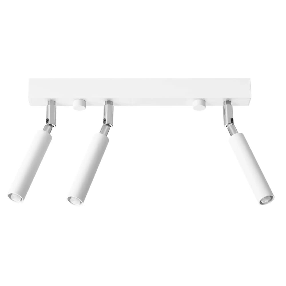 Plafonnier moderne en métal blanc avec 3 spots Plafonnier moderne en métal blanc avec 3 spots