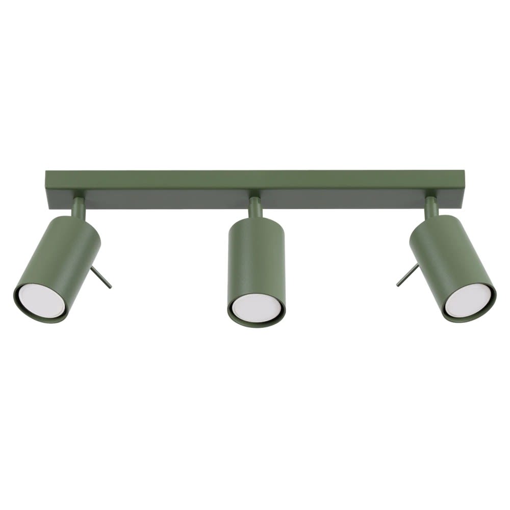 Plafonnier vert avec 3 spots, style industriel, réglable Plafonnier vert avec 3 spots, style industriel, réglable